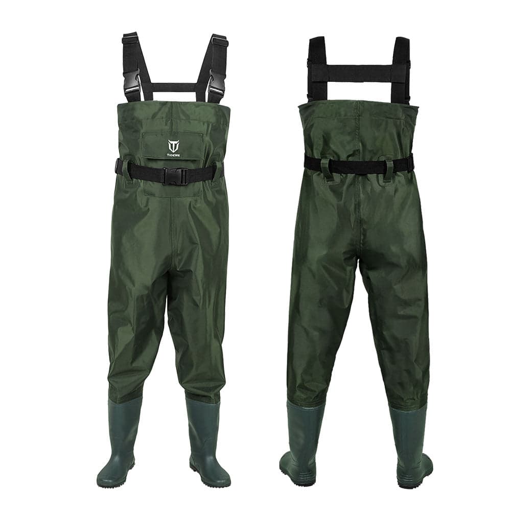 DNA Leisure Mens PVC Camo Colour Waterproof Chest Waders For Flood Work Carp Fly Fishing Sizes 7 8 9 10 11 12