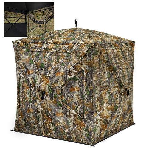 Amazing Offer VisST See - Through Pop - Up Ground Blinds with Silent Magnetic Door - TideWe