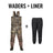 AquaWade Pro Insulated Waterfowl Hunting Breathable Waders and Insulated Liner Bundle