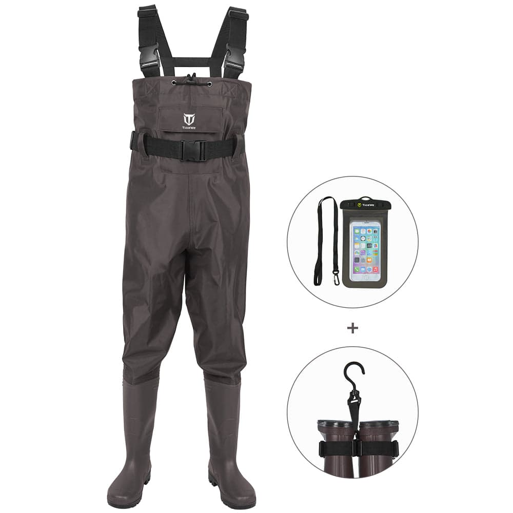 Trudave Chest Waders for Men with Boots, 2-Ply Nylon/PVC Waterproof  Fishing & Hunting Waders for Men and Women : Sports & Outdoors