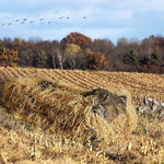 Blind with wheat covered