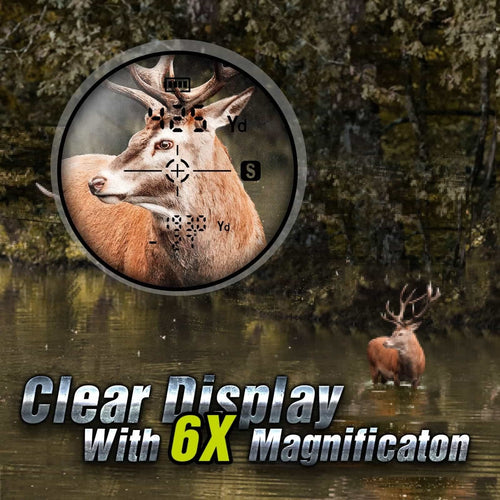 270 Degree 3 Full Panels See Through Hunting Blind and Rangefinder Bundle featuring a deer with antlers in a lake, showcasing outdoor camouflage design and visibility.