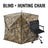 VisX/VisMax See Through Hunting Blind and 360° Swivel Adjustable Height Hunting Chair Bundle