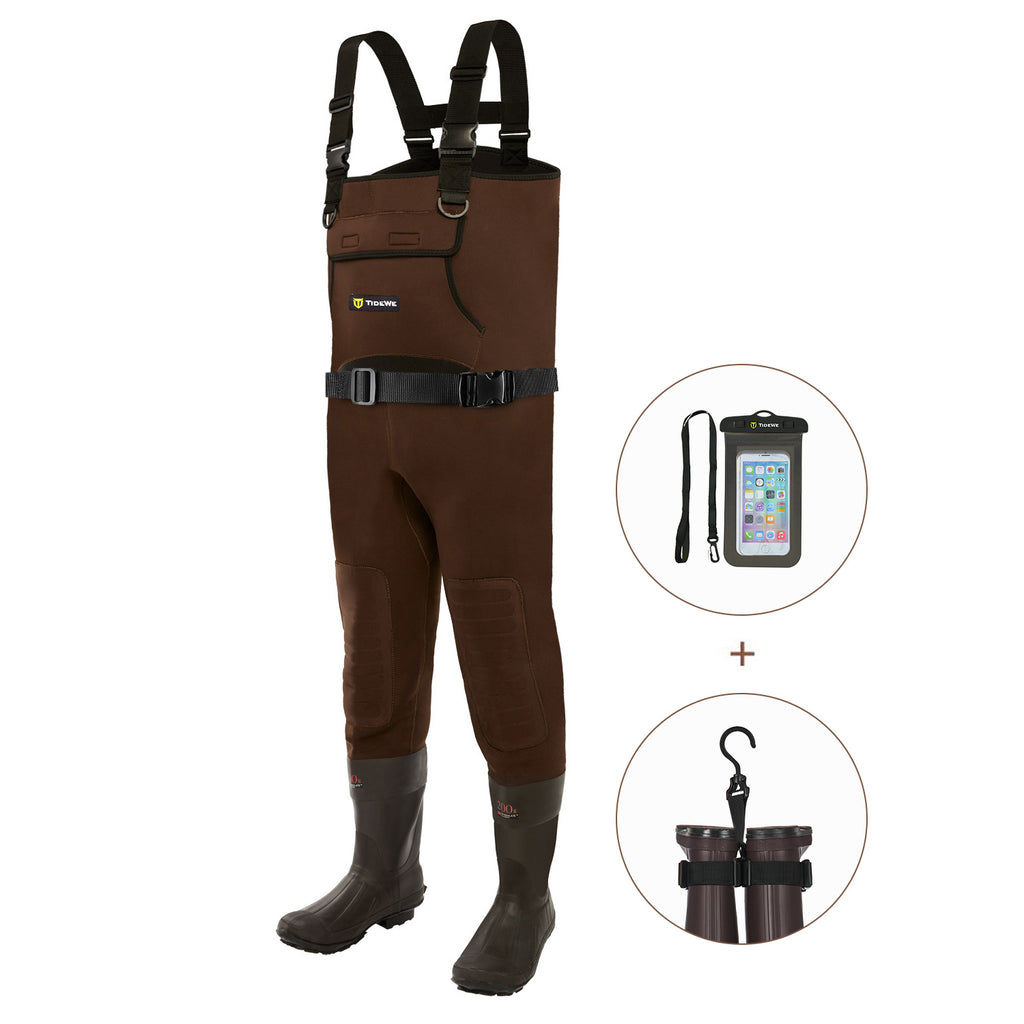 TideWe Bootfoot Chest Waders, Fishing Waders 2-Ply Nylon Waterproof Hunting  Waders with Boot Hanger for Men and Women : : Sports & Outdoors